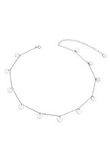 nice choker dot pendant silver baby necklace